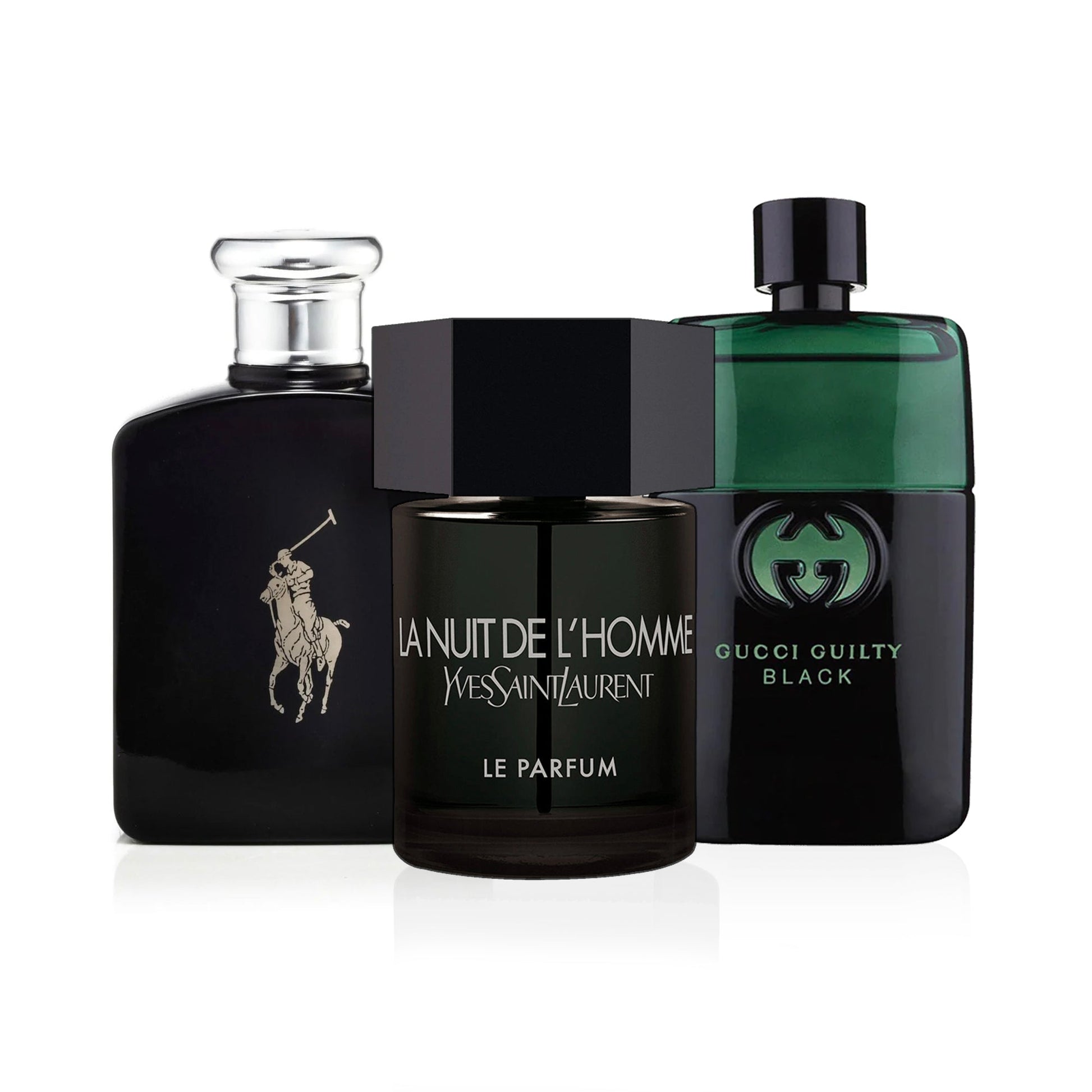 Bundle Deal for Men: Polo Black by Ralph Lauren and L'Homme La Nuit by YSL and Guilty Black by Gucci, Product image 1
