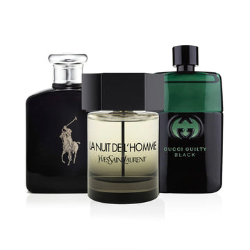 Polo Black by Ralph Lauren and L'Homme La Nuit by YSL and Guilty Essence by Gucci Featured image