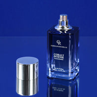 Cobalt Intense Eau de Parfum 3.4 oz with cap off