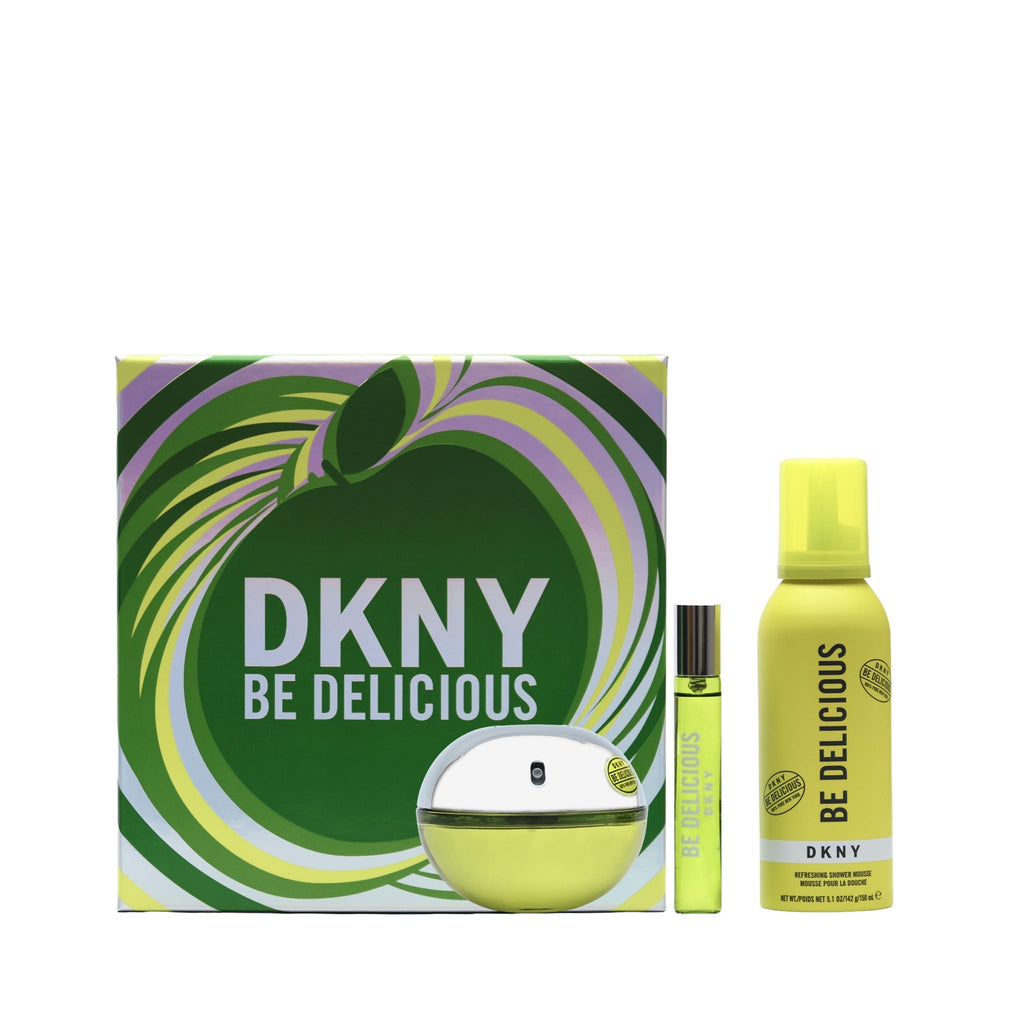 Be Delicious 3-Piece Gift Set Eau de Parfum 3.4 oz., Shower Mousse 5.1 oz., Eau de Parfum Mini 0.15 oz. with box