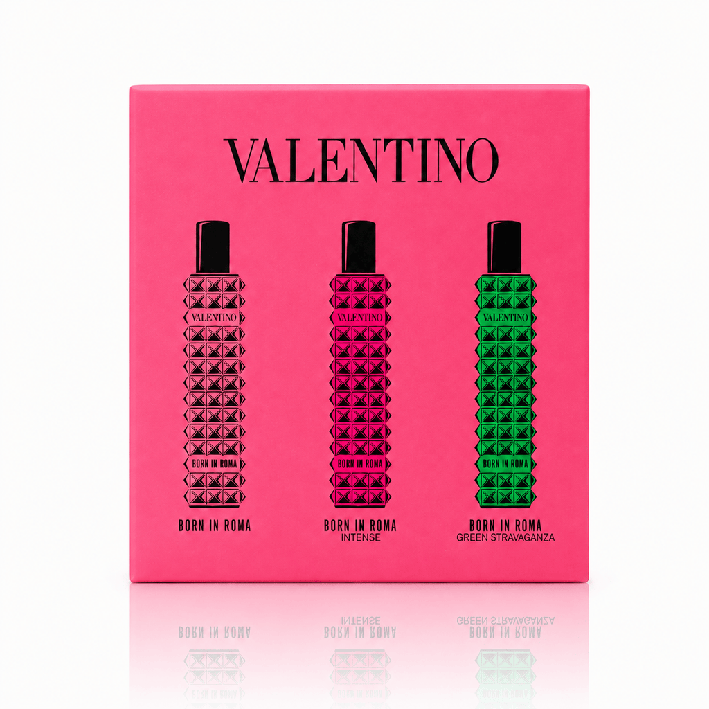 Donna Born in Roma 3-Piece Discovery Gift Set with Donna Born in Roma, Donna Born in Roma Intense, and Donna Born in Roma Green Stravaganza