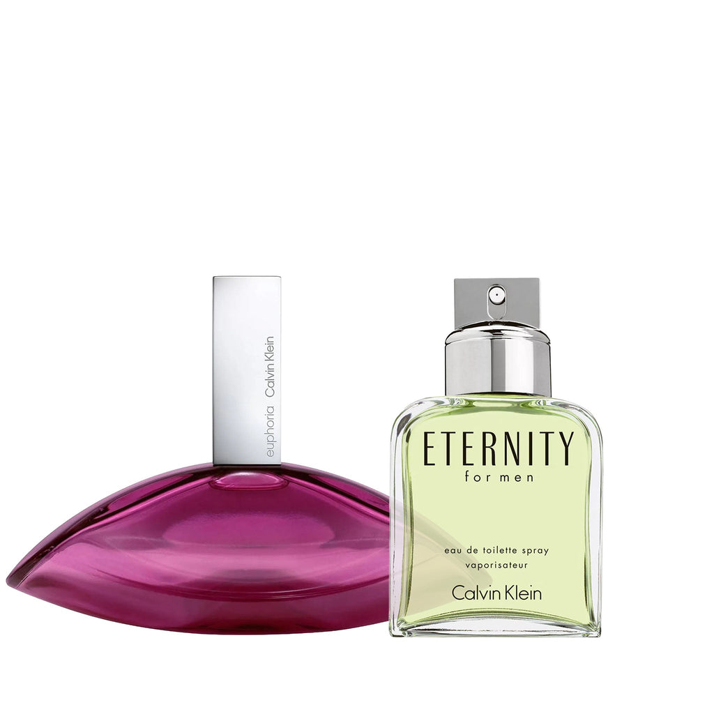 Euphoria Eau de Parfum 3.3 oz. by Calvin Klein and Eternity Eau de Toilette 3.3 oz. by Calvin Klein.