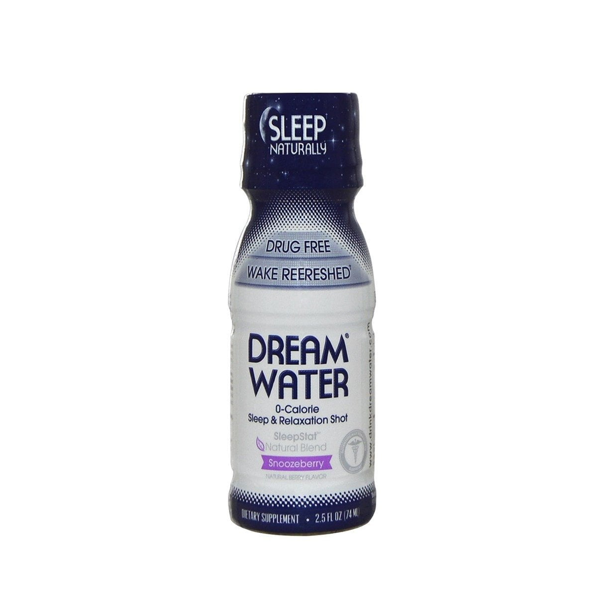 Dream Water Natural Sleep & Relaxation Aid Shot, 0 Calorie, GABA, MELATONIN, 5-HTP, 2.5oz Shot, Snoozeberry, 12 Value Pack, Product image 1
