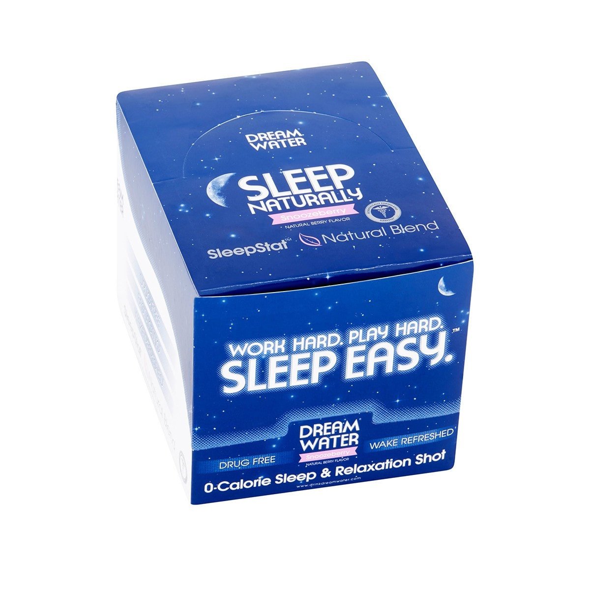 Dream Water Natural Sleep & Relaxation Aid Shot, 0 Calorie, GABA, MELATONIN, 5-HTP, 2.5oz Shot, Snoozeberry, 12 Value Pack, Product image 3