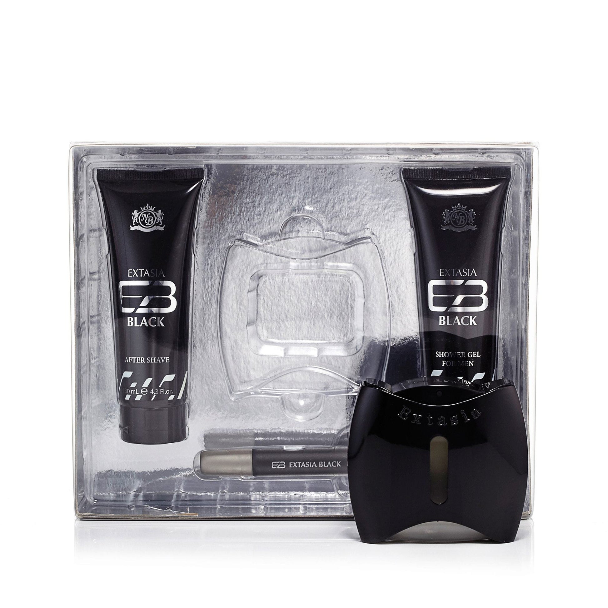 Extasia Black Gift Set Eau de Toilette, After Shave and Shower Gel for Men, Product image 2