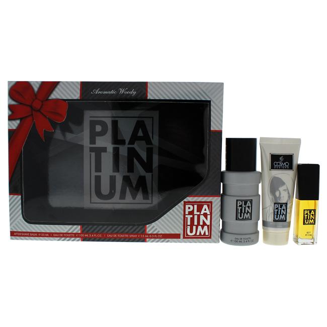 Platinum by Cosmo Designs for Men - 3 Pc Gift Set