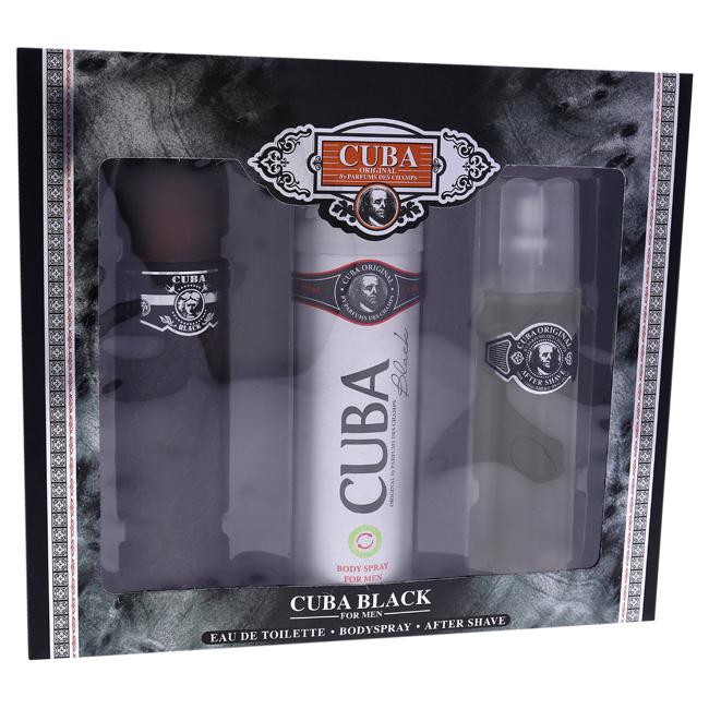 Cuba Black by Cuba for Men - 3 Pc Gift Set, Product image 1