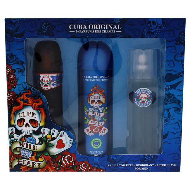 Cuba Wild Heart by Cuba for Men - 3 Pc Gift Set, Product image 1
