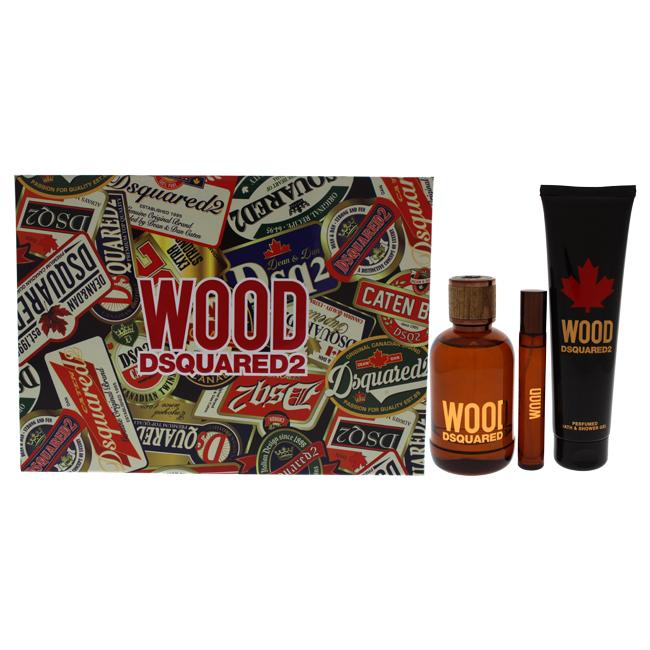 Wood by Dsquared2 for Men 3 Pc Gift Set