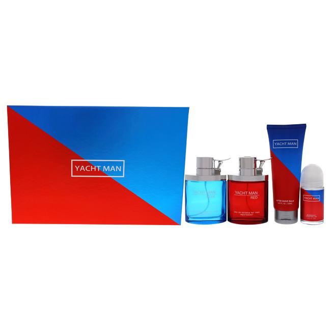 Yacht Man Blue and Yacht Man Red by Myrurgia for Men - 4 Pc Gift Set, Product image 1