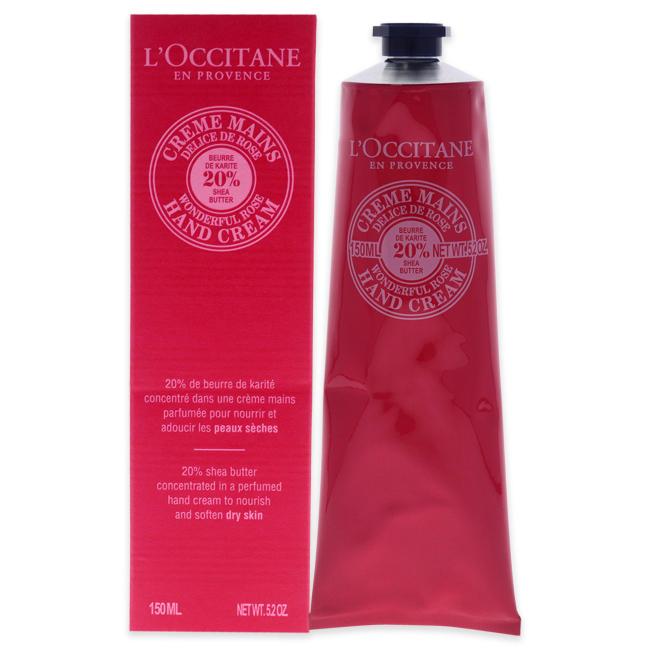 Shea Butter Delightful Rose Hand Cream by LOccitane for Unisex - 5.2 oz Cream