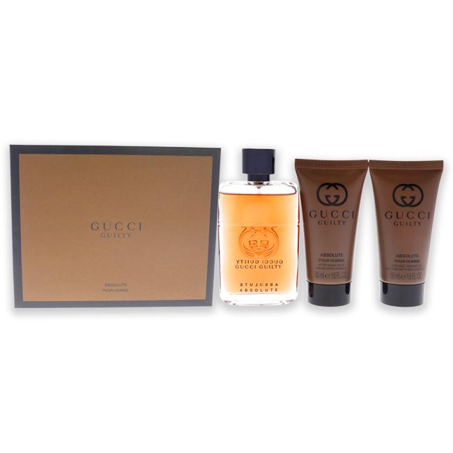 Gucci Guilty Absolute by Gucci for Men - 3 Pc Gift Set
