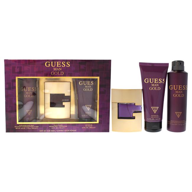Guess Gold by Guess for Men - 3 Pc Gift Set