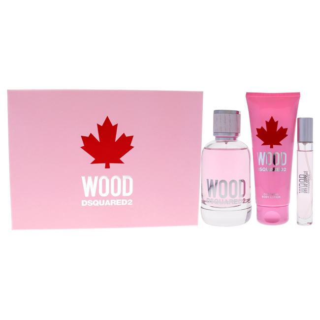 Wood Pour Femme by Dsquared2 for Women - 3 Pc Gift Set