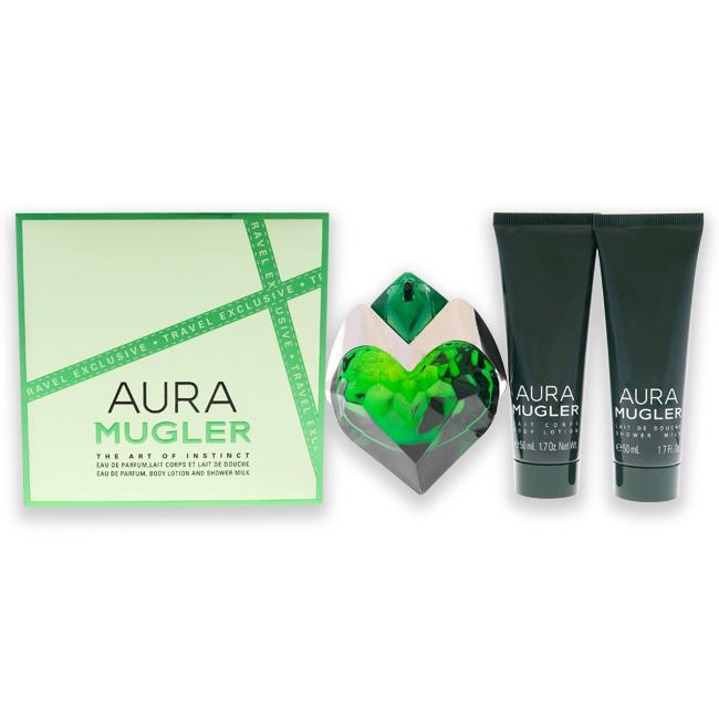 Aura Mugler by Thierry Mugler for Women - 3 Pc Gift Set 