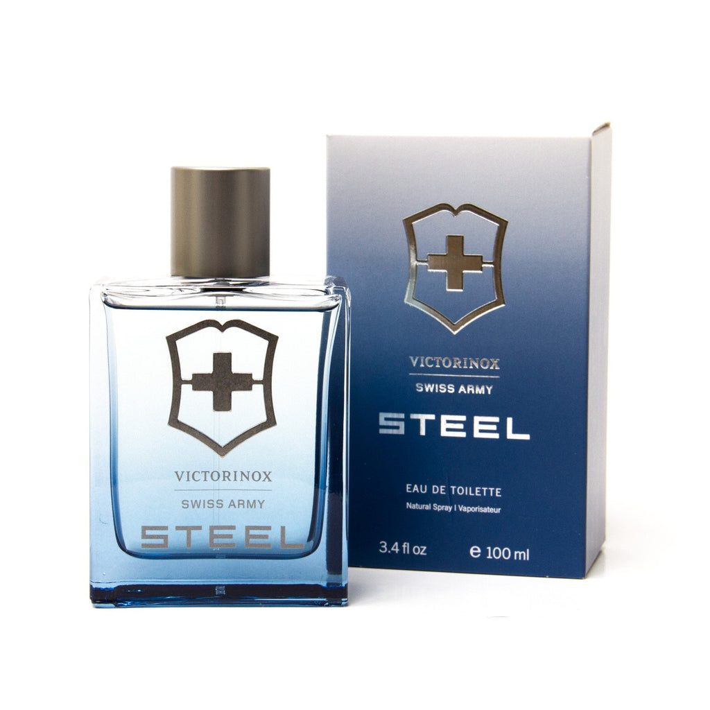 Steel Swiss Army Eau de Toilette Spray for Men by Victorinox