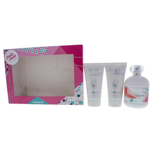 Anais Anais by Cacharel for Women - 3 Pc Gift Set 3.4oz EDT Spray, 2 x 1.7oz Perfumed Body Lotion