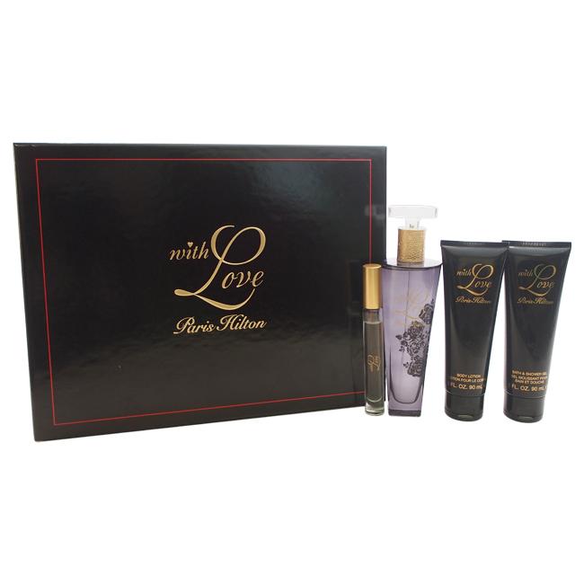With Love by Paris Hilton for Women - 4 Pc Gift Set 