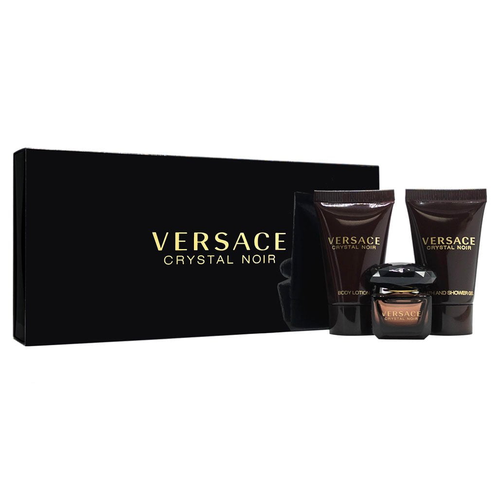 Versace Crystal Noir by Versace for Women - 3 Pc Mini Gift Set 5ml EDT Splash, 0.8oz Bath and Shower, Product image 1